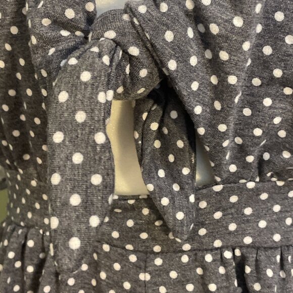 The Native One Women’s Gray Polka Dot Romper Sz M Keyholes Flutter Sleeve Soft - Picture 3 of 11